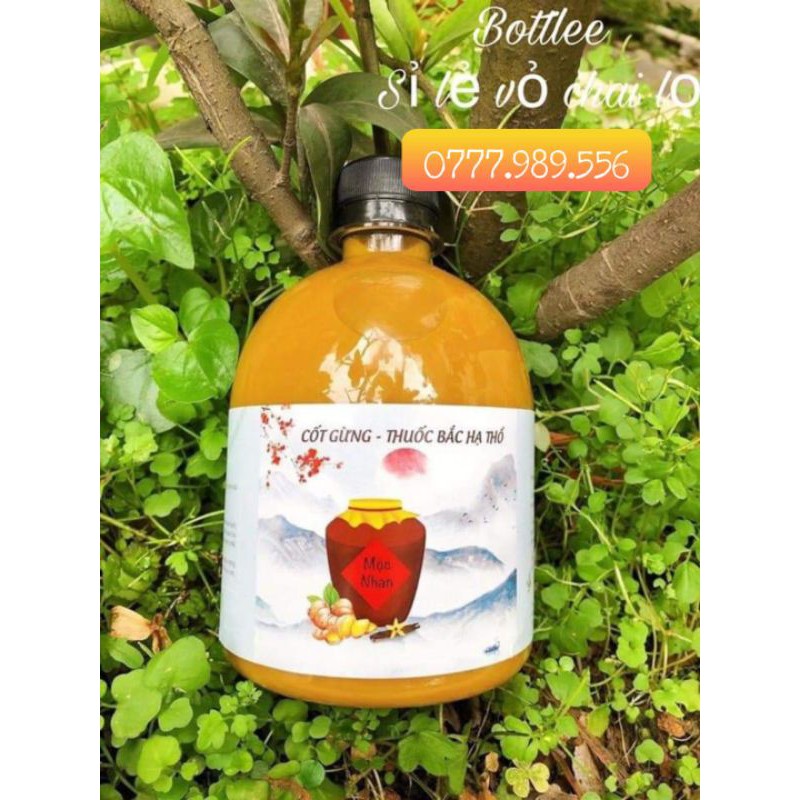 Chai nhựa Tròn Lùn 500ml - Chai Nhựa Trà Sữa-Đã Kèm Nắp