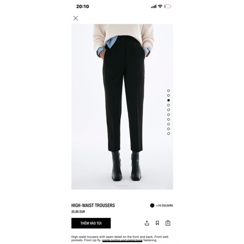 Quần tây đen,kem ống đứng nữ ZR-hàng xuất