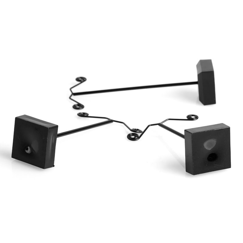 Set 3 Giá Đỡ Trưng Bày Bông Tai Bằng Acrylic Màu Đen Trong Suốt