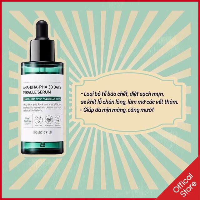 Tinh chất cho da mụn Some By Mi AHA-BHA-PHA 30 Days Miracle Serum 50ml | BigBuy360 - bigbuy360.vn