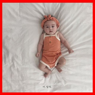 Bodysuit Hai Dây Kèm Turban Dễ Thương Cho Bé Gái