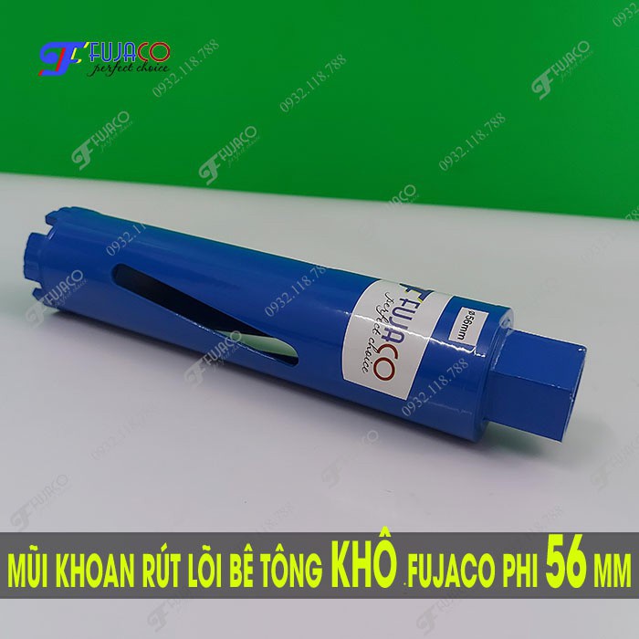 Mũi khoan rút lõi KHÔ phi 56 dài 25cm - FUJACO