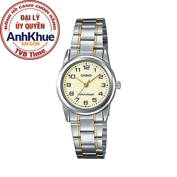 Đồng hồ nữ dây kim loại Casio chính hãng Anh Khuê LTP-V001SG-9BUDF (25mm)