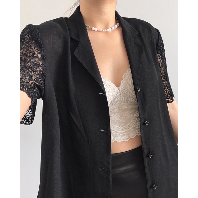 Blazer ngắn tay freesize sm