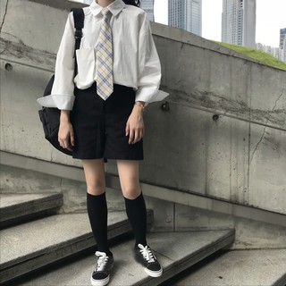 [SẴN]ÁO SƠ MI TRẮNG OVERSIZE + CAVAT