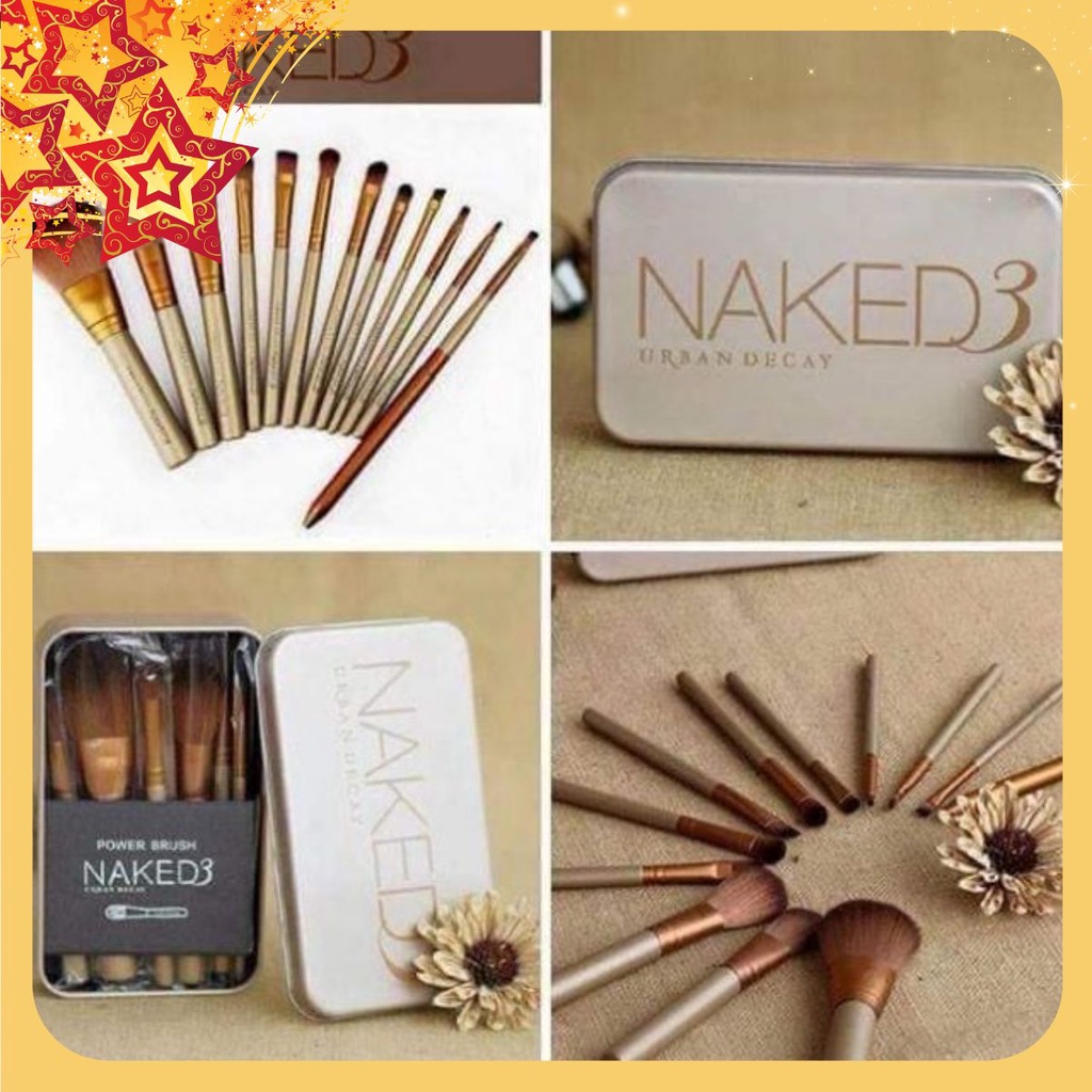 BỘ CỌ TRANG ĐIỂM CÁ NHÂN 12 CÂY NAKED3 🛍️