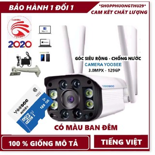 Camera ip wifi yoosee ngoài trời 3.0 mpx 4 râu 1296 pixel - chính hãng - bh 5 năm