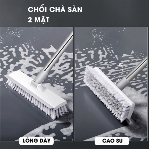 Chổi chà sàn thông minh, chổi cọ nhà vệ sinh, chổi nhựa gạt nước,có cán nối dài Giadungbpm