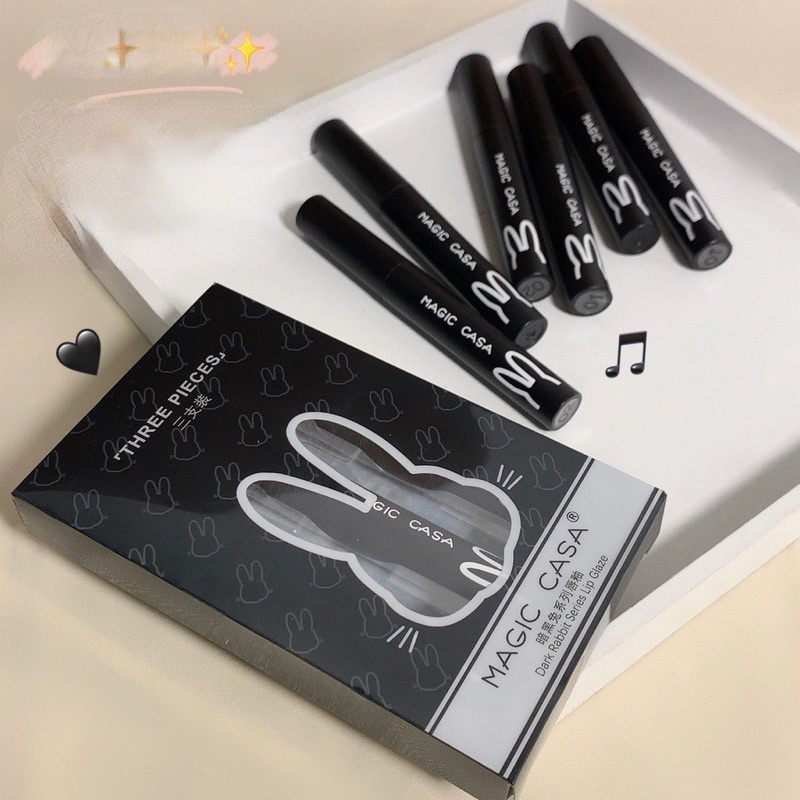 SET 3 SON THỎ ĐEN MAGIC CASA