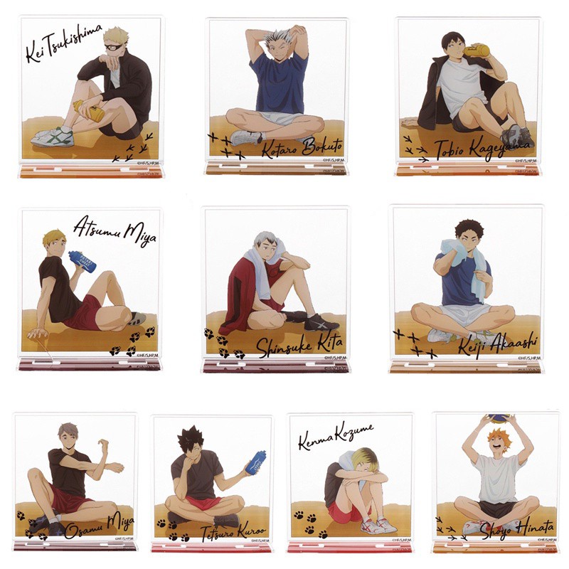 Standee Haikyuu!! Vua bóng chuyền Hinata Syou Oikawa Tooru Kozume Kenma anime mica chibi mô hình trang trí
