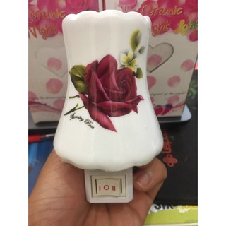 Đèn ngủ gốm kiêm đèn xông tinh dầu