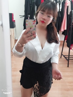 Set sơmi phối quần váy bigsize
