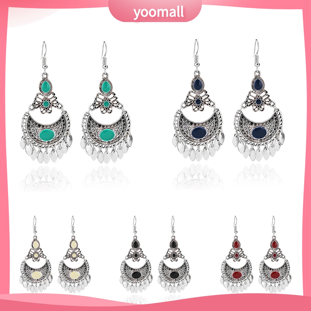 Khuyên Tai Móc Dáng Dài Phong Cách Bohemian Thời Trang