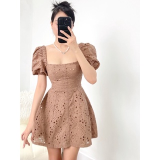 ĐẦM KATE THÊU TAY BỒNG BUỘC EO