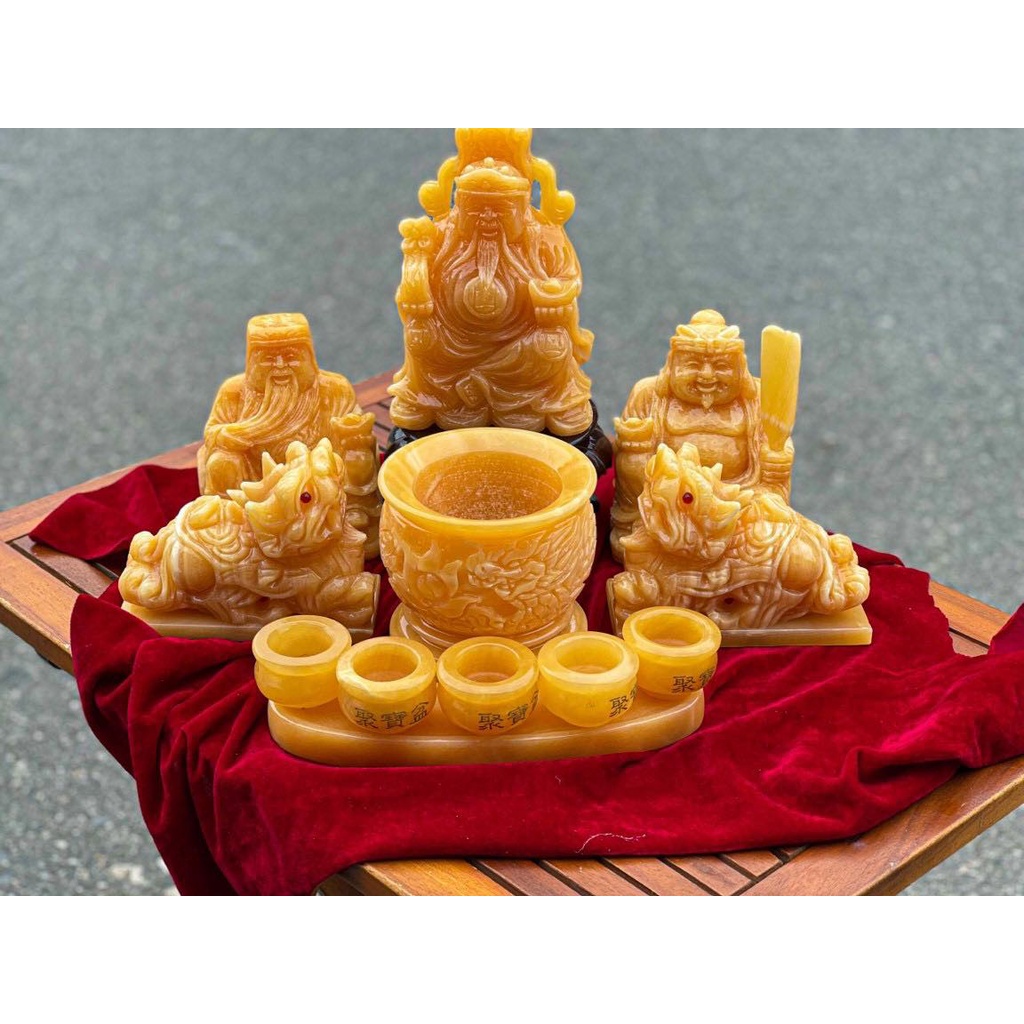 Bộ combo đồ thờ cúng đá ngọc hoàng long