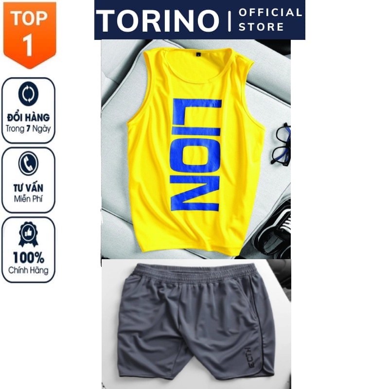 [ 𝐂𝐎𝐌𝐁𝐎 𝐋𝐈𝐎𝐍 ] Bộ Quần Áo thể thao nam, tập gym, chơi thể thao chạy bộ chất vải Thun Thái co giãn, thoáng mát