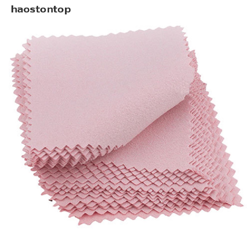 Set 50 khăn lau bằng vải làm sạch/ đánh bóng/ chống xỉn màu trang sức