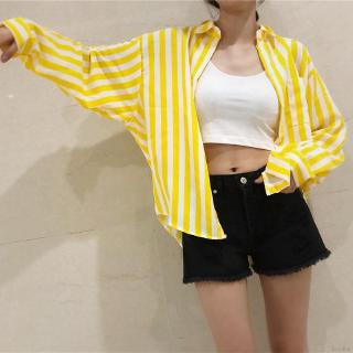 Áo sơ mi nữ tay dài sọc dọc