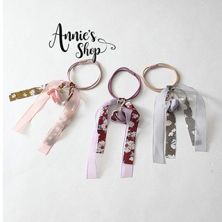 CH071 cột tóc hoa vải ruy băng Elly handmade