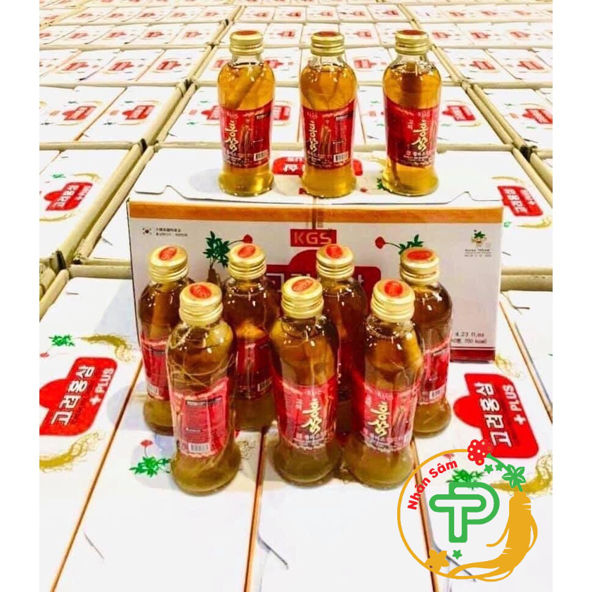 Combo 10 chai Nước sâm có củ Hàn Quốc KGS