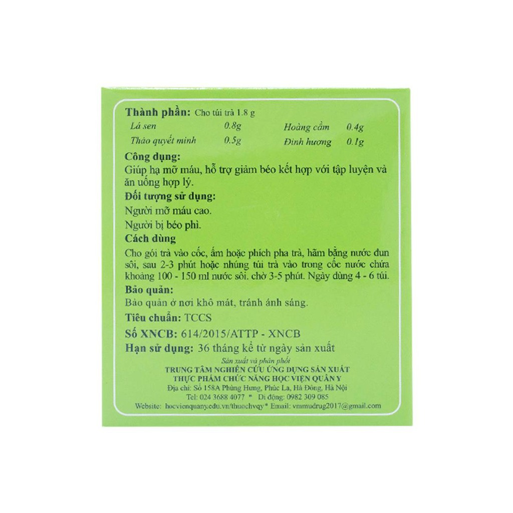 Trà lá sen Slimutea - Học viện Quân Y  [Chính hãng] | BigBuy360 - bigbuy360.vn