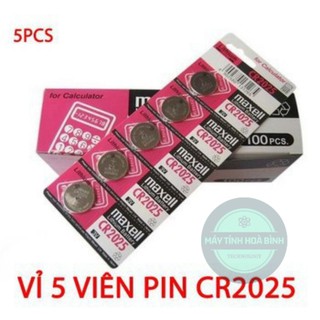 Vỉ 5 viên pin Maxell CR2025 - Pin 3v Lithium