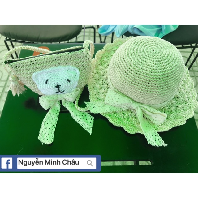 Set túi mũ handmade cho bé