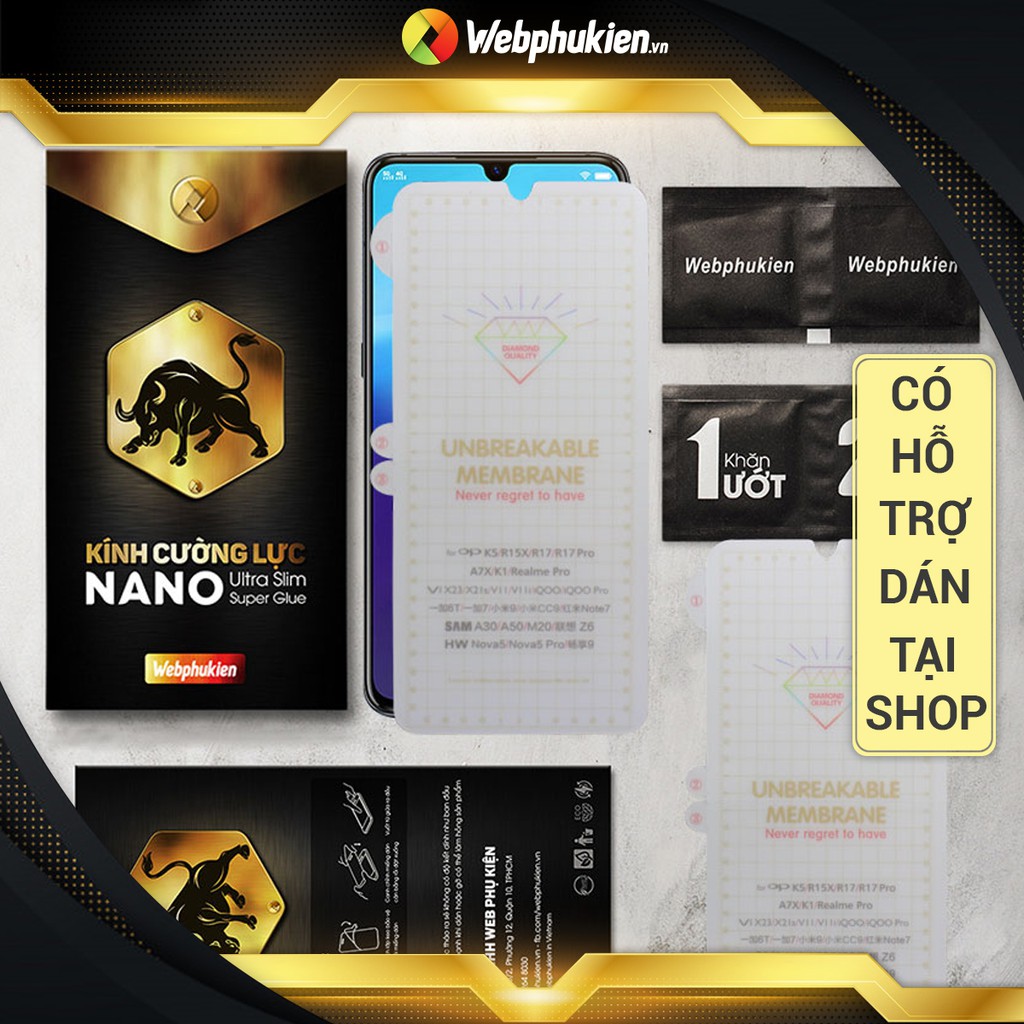 Miếng dán dẻo PPF cho Vivo V11i/ IQ00/ IQ00 Pro/ X2 Pro hiệu Webphukien