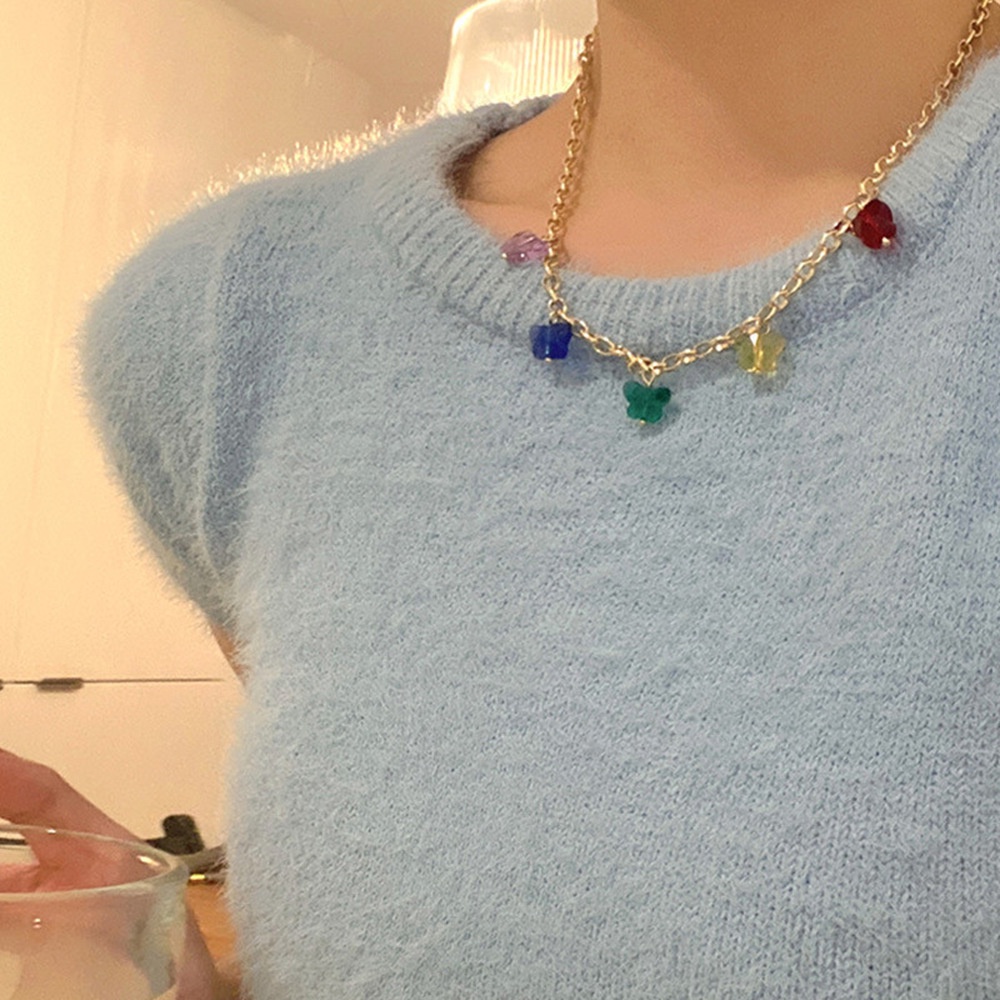 Vòng cổ thời trang mặt hình bướm xinh xắn phong cách 2021