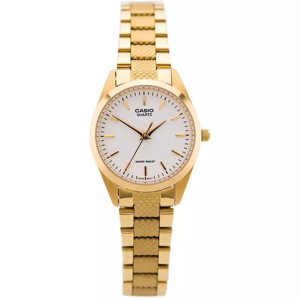 Đồng Hồ Nữ Casio LTP 1274G-7A Dây Thép Vàng Mặt Trắng Fullbox Bảo Hành 1 Năm Tại Đồng Hồ Doanh Nhân