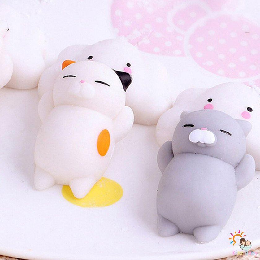 Đồ chơi bóp mềm hình chú mèo dễ thương giảm căng thẳng hiệu quả