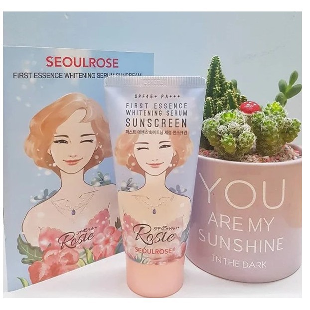 Kem chống nắng Rosie Seoul Rose First Essence Whitening Serum Sunscreen
