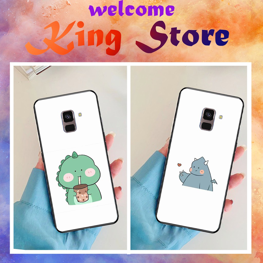 Ốp lưng Samsung A6 2018/A6 Plus/A8 2018/A8 Plus in hình  Dino Cute siêu đẹp, độc, lạ_KINGSTORE.HN_Ốp SS A6/A6P/A8/A8P