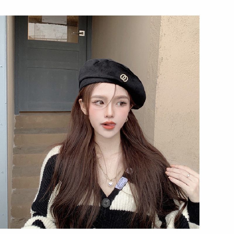 Mũ Nón Nồi Beret Chất Liệu Vải Nhung (SẴN)