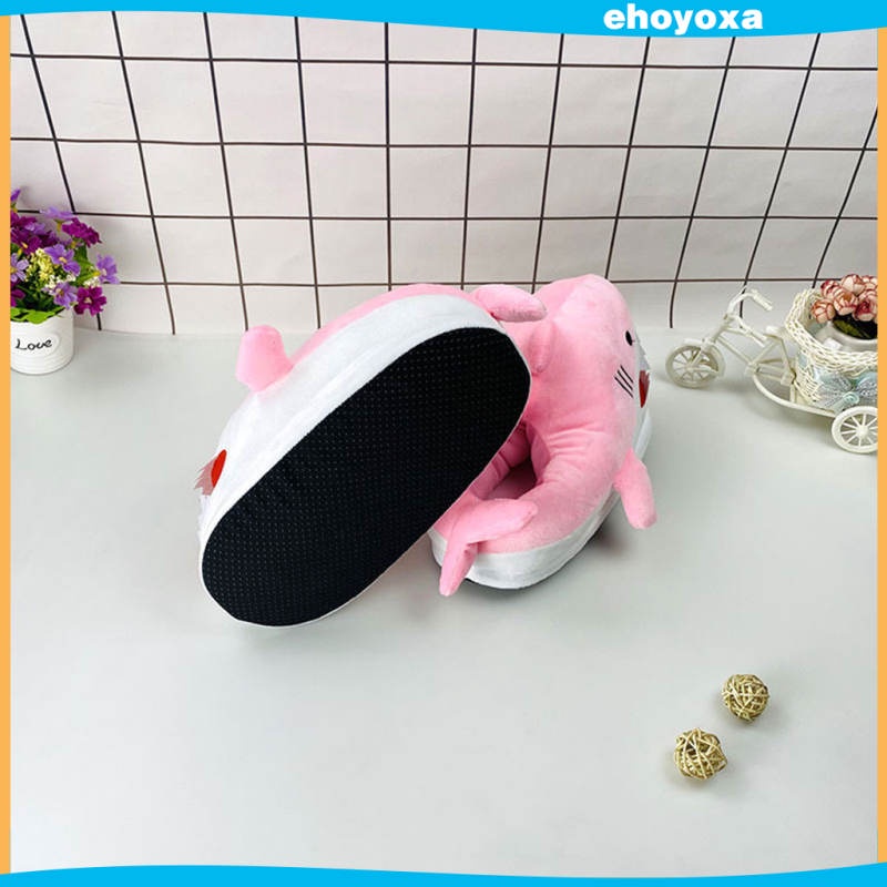 Dép Đi Trong Nhà Hình Cá Mập Phối Lông Dày Mềm Mại Thoải Mái Dễ Thương Cho Cặp Đôi Vào Mùa Đông