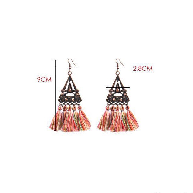 Khuyên tai tua rua hoa tai boho thời trang nữ xinh xắn - Mã HT041