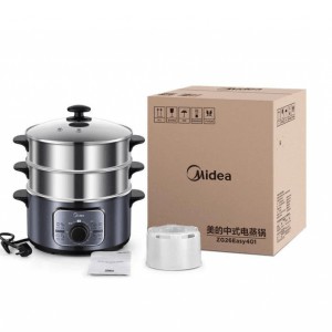 Nồi hấp điện 3 tầng Midea 10L đa năng dễ dàng sử dụng nồi to dùng cho nhiều món ăn