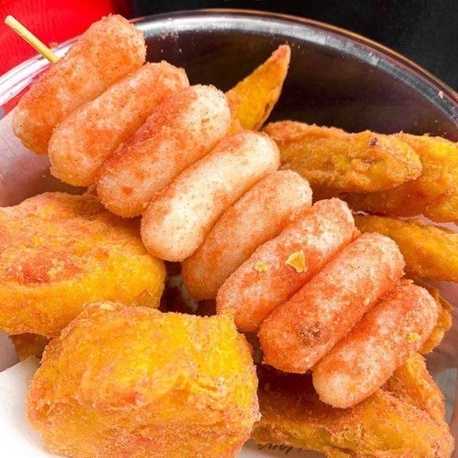 500g Bánh gạo nhân phô mai kèm 100g bột phô mai Hàn Quốc loại ngon