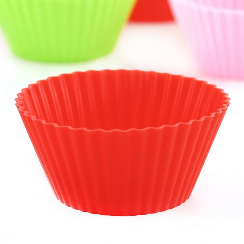 Bộ 12 khuôn silicon làm bánh muffin socola cupcake tiện dụng