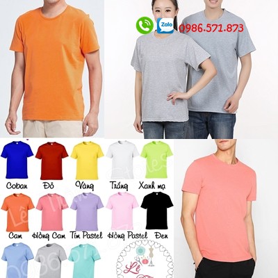 ÁO THUN NAM NỮ ĐẸP size S M L ÁO THUN TRƠN CỔ TRÒN ÁO THUN GIÁ SỈ LÊ TRÂN STORES