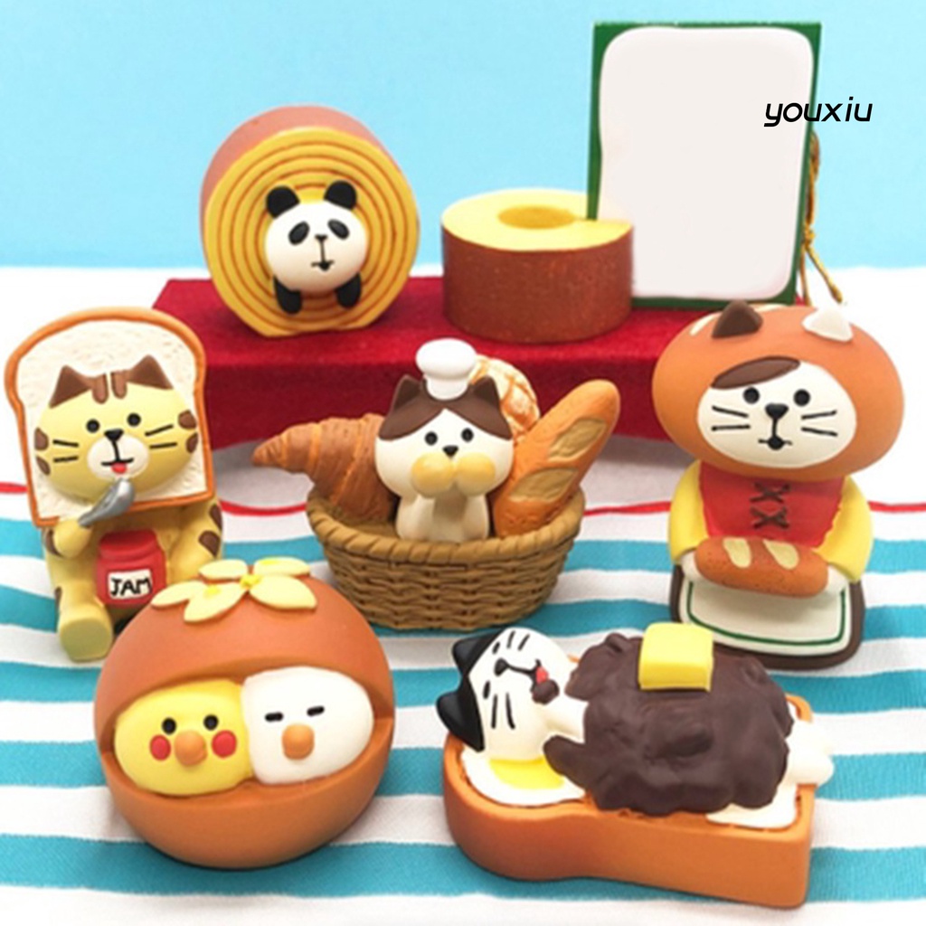 Mô hình mèo Zakka trang trí bánh kem