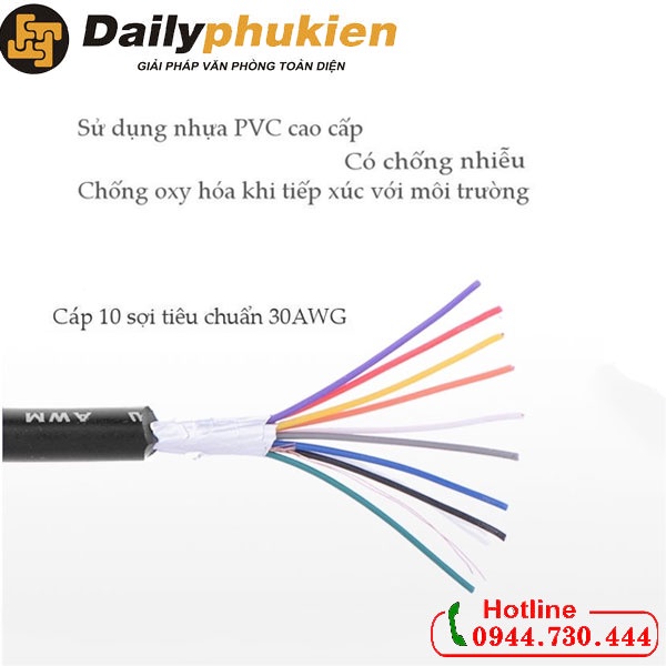 Dây nối Com 2 đầu đực 9 chân 5m UGREEN 20156 dailyphukien