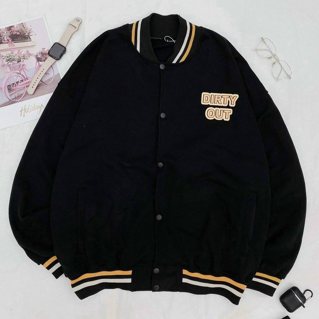 Khoác Nỉ Form Rộng Bomber In Chứ Dirty Out | BigBuy360 - bigbuy360.vn