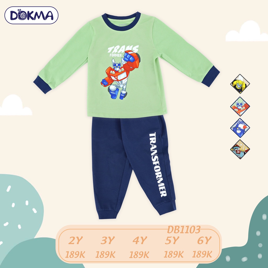 Dokma - Bộ dài tay cotton USA cao cấp 2-6y BD787 DB1091 DB1103