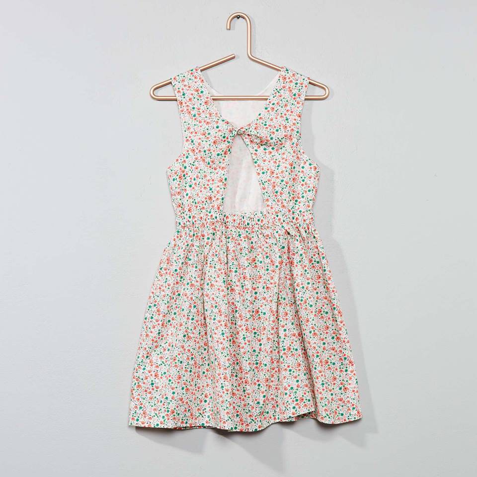 Đầm vải kate Kiabi cho bé gái 3-10T D2145