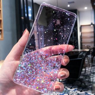 Ốp điện thoại mềm trang trí nhiều ngôi sao lấp lánh cho Samsung Galaxy Note 10 10+ S10 Lite A91 A81 A71 A51
