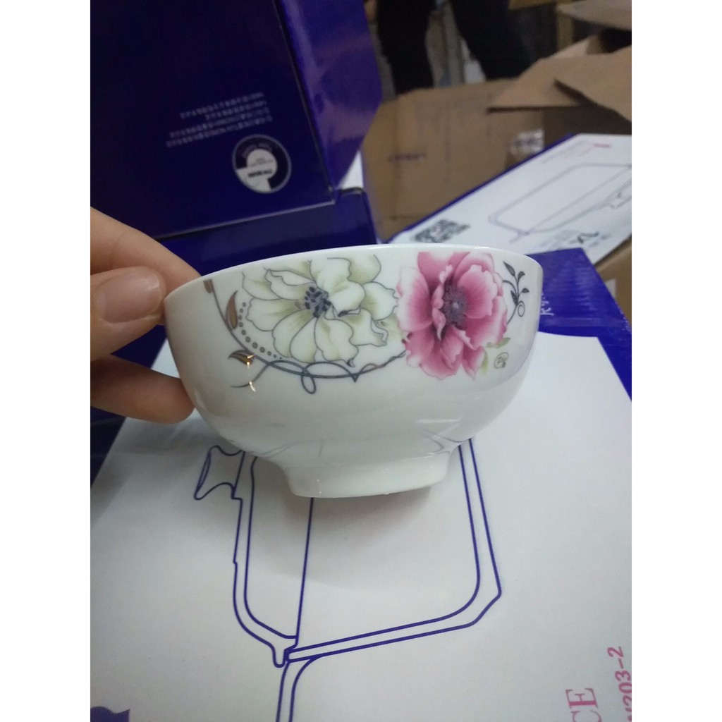 10 bát cơm sứ xương hoa đẹp