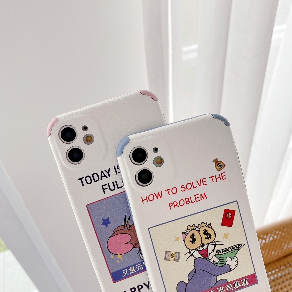 Cute cat and mouse mobile phone case is suitable for iphone12 mobile phone case lamb skin vitality mouse rich cat all-inclusive mobile phone case iphone11 mobile phone case soft case xr fine hole four corners anti-fall mobile phone