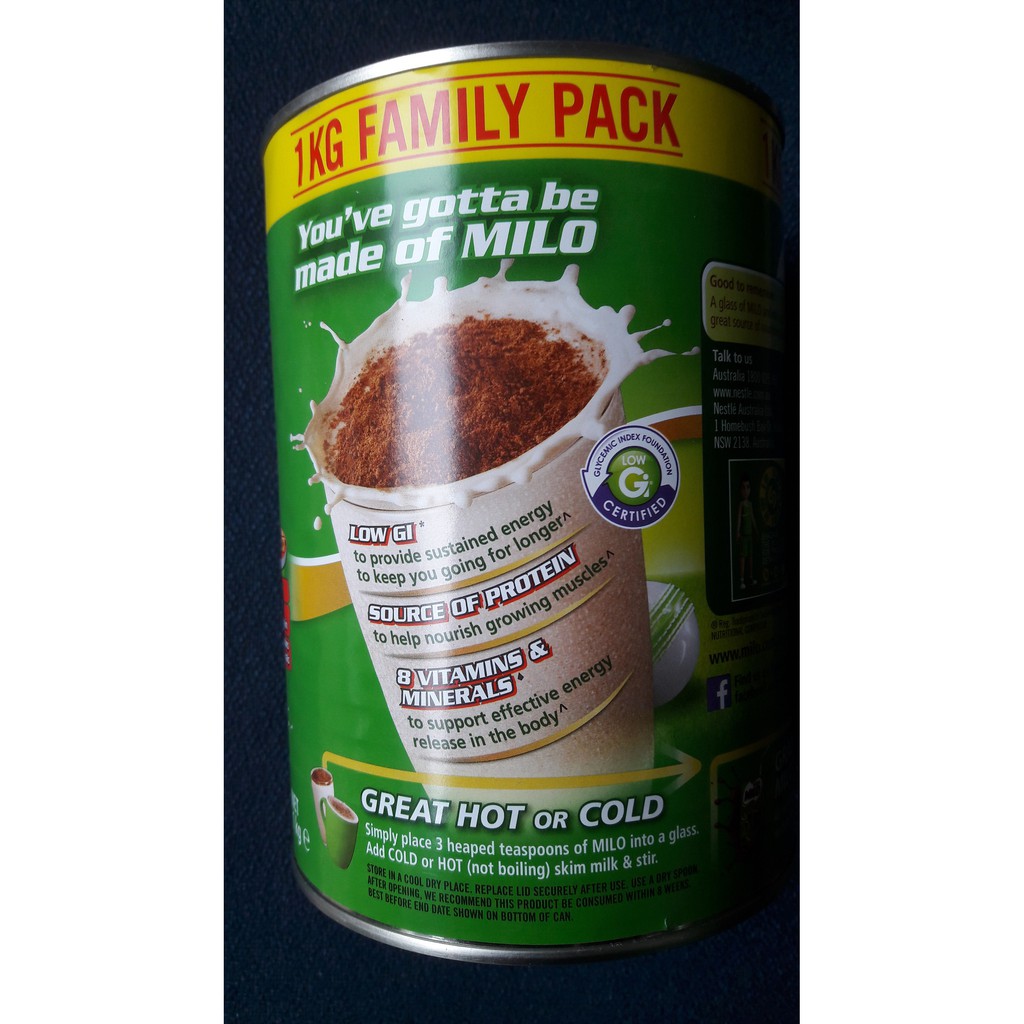 Milo Úc loại 1kg Cập nhật mẫu mới 2019 ảnh ở cuối