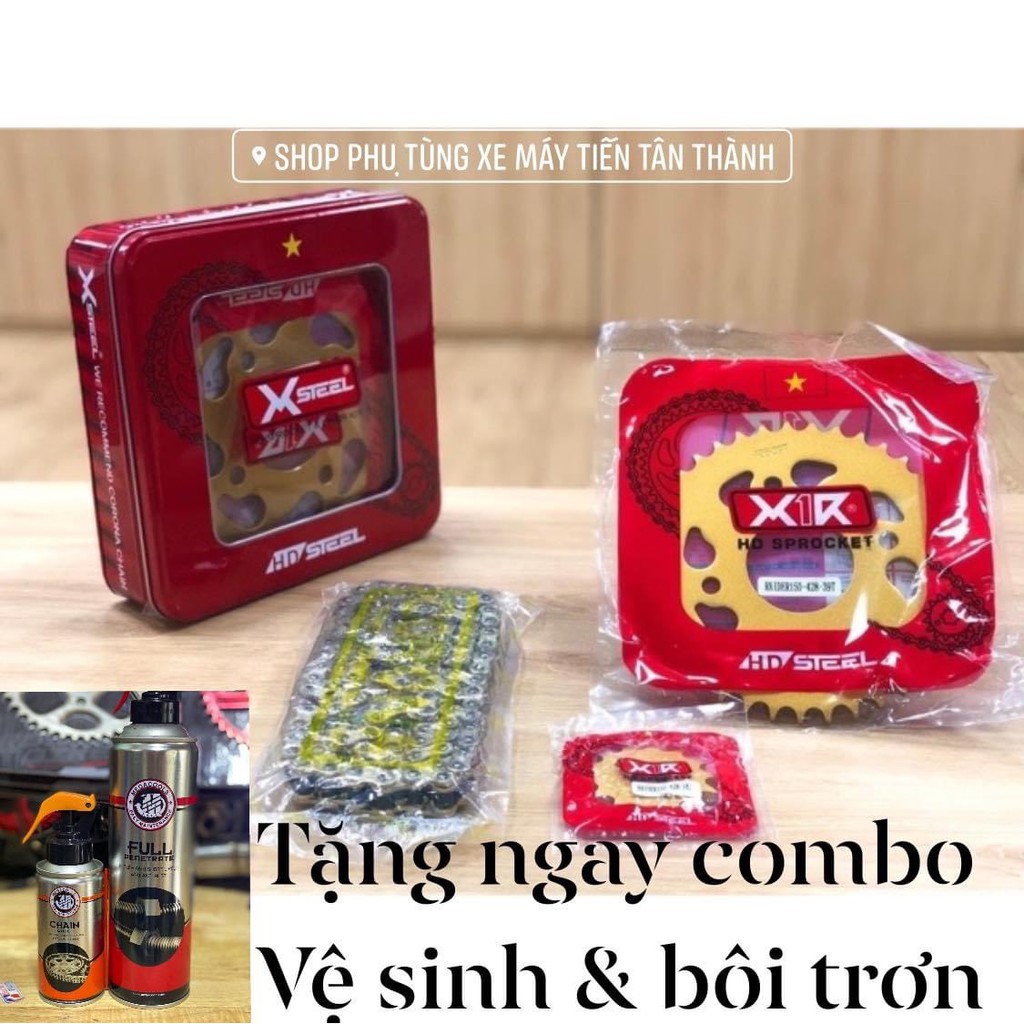 Tặng ngay khi mua Bộ nhông sên đĩa NSD X1R TẶNG Combo Xịt Dưỡng Sên 170ml và Dầu Chống Rỉ Sét 500ml._Dochoixemaynhaukhau